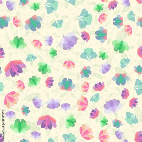 Seamless spring floral pattern. Vector background for invitation  greeting card  wallpaper and textile