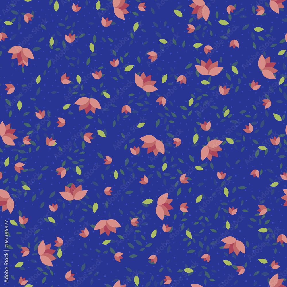 Seamless spring floral pattern. Vector background for invitation, greeting card, wallpaper and textile Seamless spring floral pattern. Vector background for invitation, greeting card, wallpaper and textile