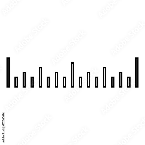 Scale ruler icon black color illustration flat style simple image