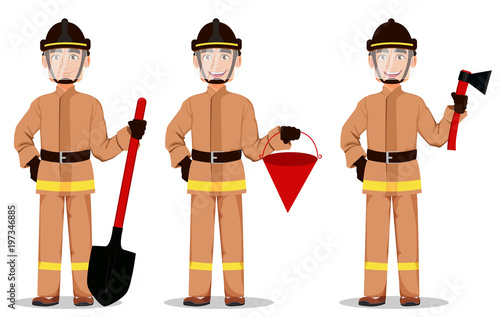 Fireman cartoon character