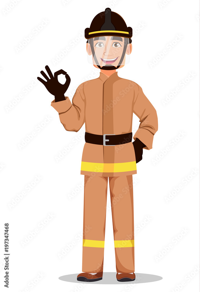 Fireman cartoon character