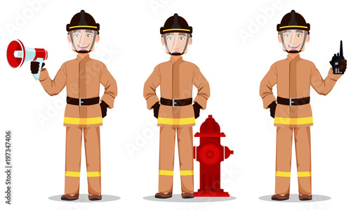 Fireman cartoon character