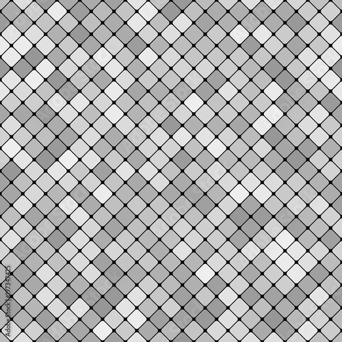 Grey abstract repeating diagonal square pattern background design - vector graphic
