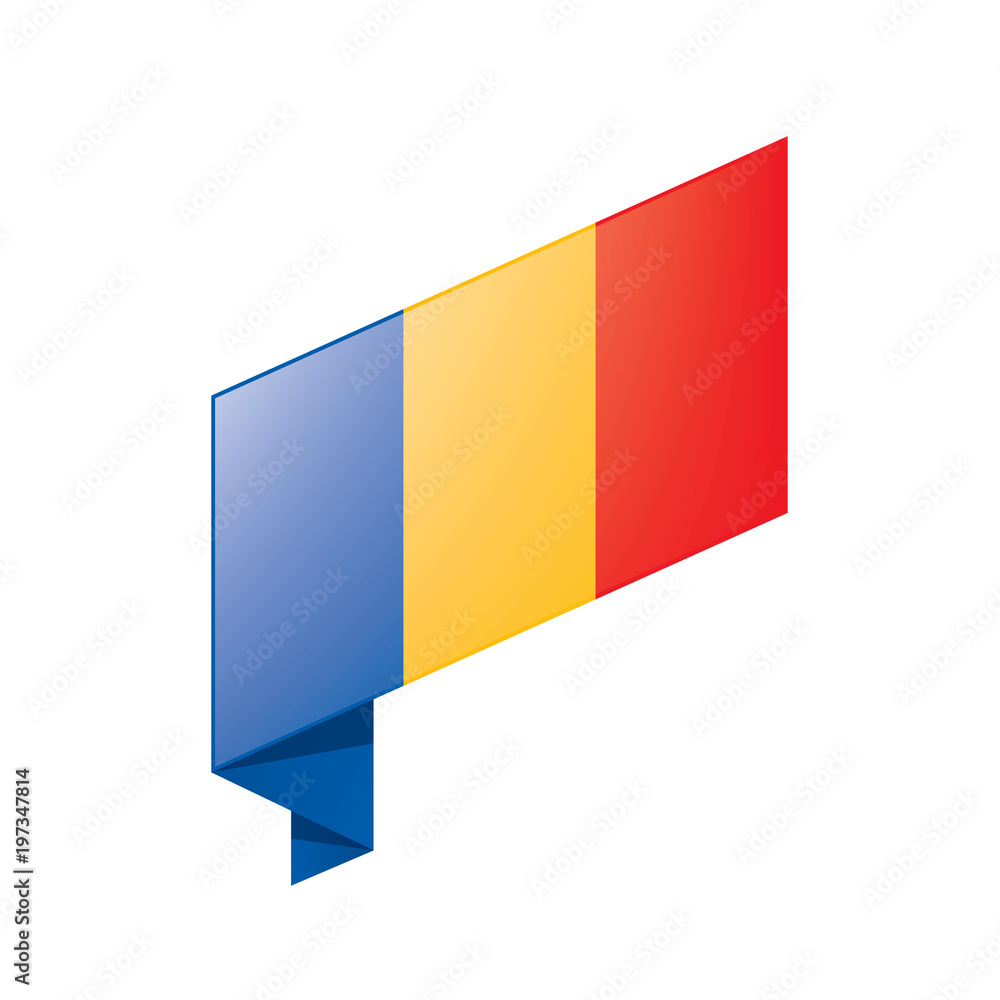 Fototapeta premium Chad flag, vector illustration