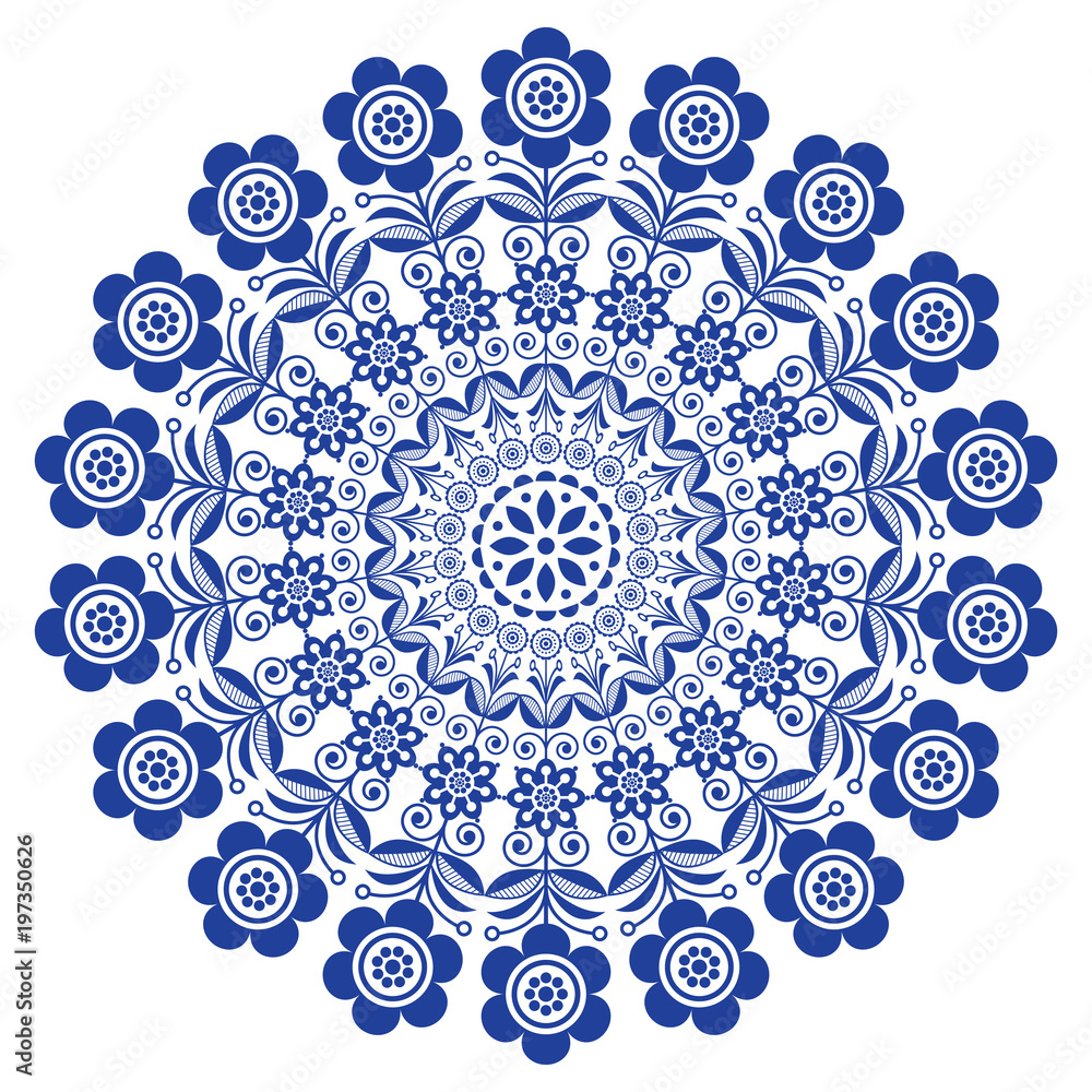 Round Rocailles Vector Vector Round Ornament