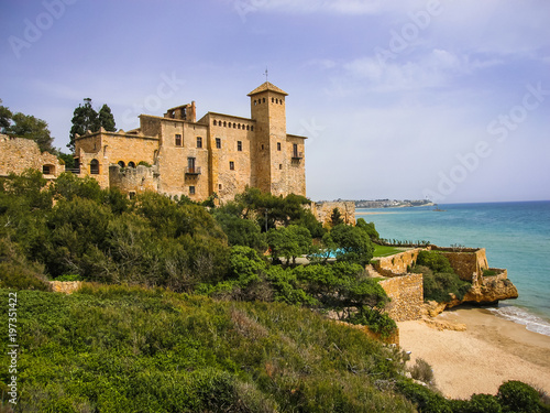 Ancient Tamarit castle in Catalunya in Spain