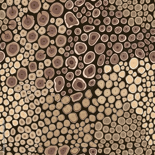 Seamless brown wood pattern  cross section of the tree  nature background.