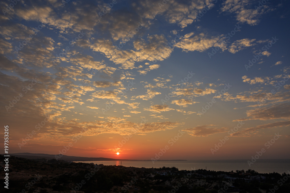 Beautiful sunrise with dramatic cloudscape Beautiful sunrise with dramatic cloudscape