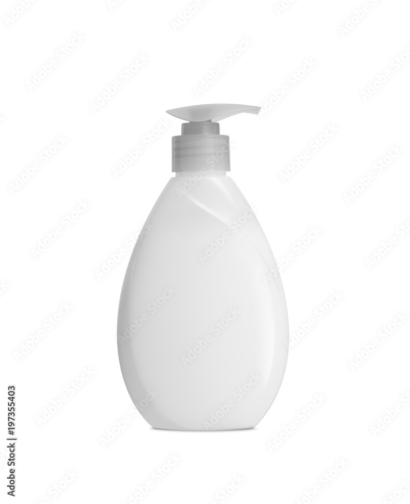 Plastic Bottle pomp with cosmetic liquid, soap or shampoo, gel Plastic Bottle pomp with cosmetic liquid, soap or shampoo, gel