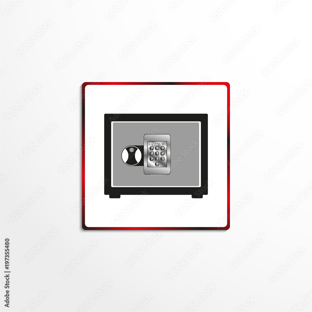Safe with digital lock. Vector icon. Safe with digital lock. Vector icon.