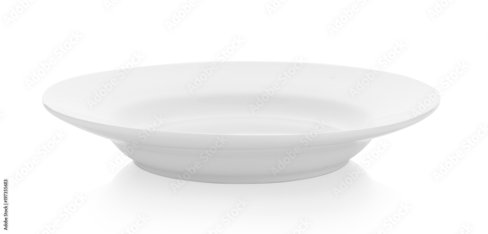 white ceramic plate isolated on white background white ceramic plate isolated on white background