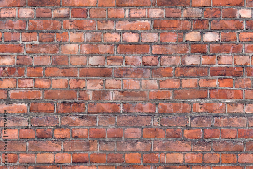 Obraz premium old orange brick wall seamless background