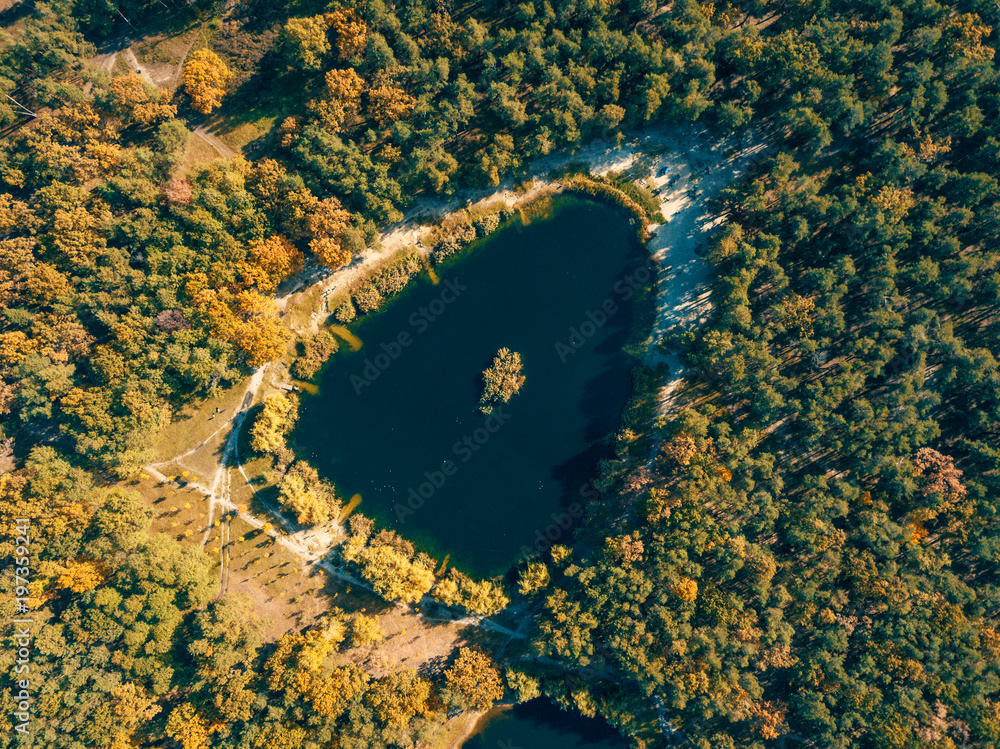 Autumn aerial drone nature landscape Autumn aerial drone nature landscape