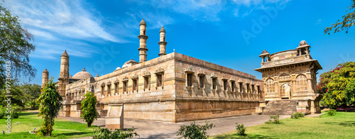 Tableau sur toile Jami Masjid, a major tourist attraction at Champaner-Pavagadh Archaeological Par