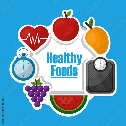 healthy lifestyle dieting fitness nutrition vector illustration