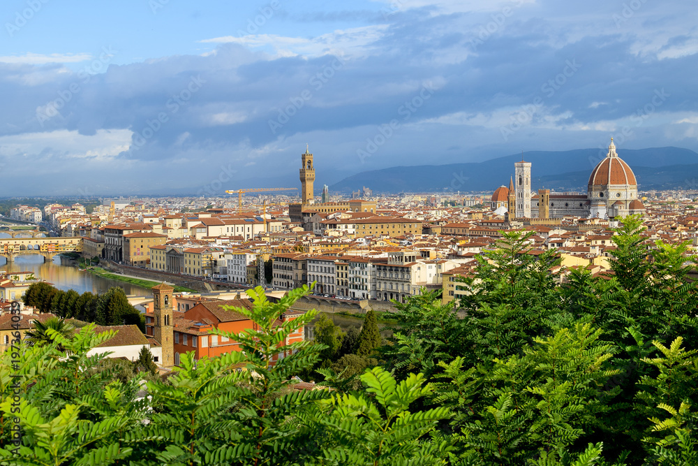 Panoramic view of  Florence in Italy