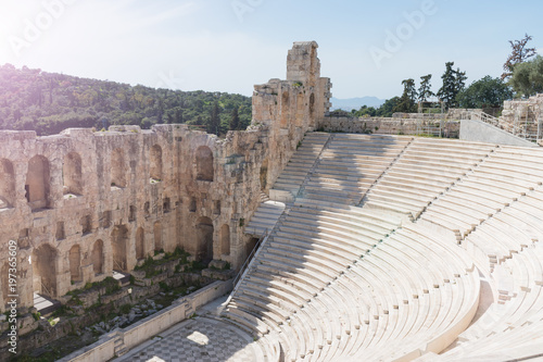 Odeon of Herodes Atticus on Acropolis hill in Athens. Greece