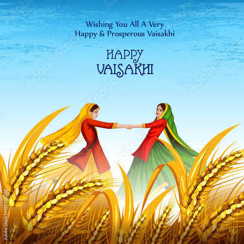 Celebration of Punjabi festival Vaisakhi background