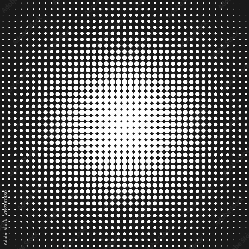 Halftone dot pattern background template - abstract vector graphic