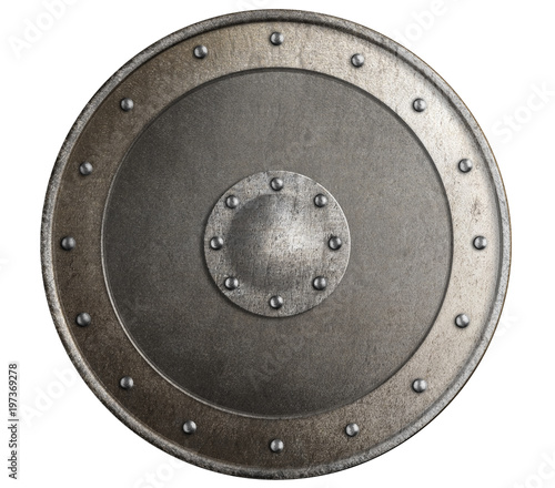 old metal shield isolated 3...