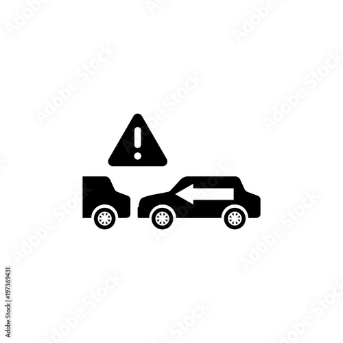 Keep Safe Distance. Flat Vector Icon. Simple black symbol on white background