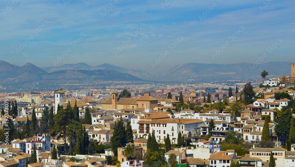 The city of Granada in Southern Spain. The city of Granada in Southern Spain.