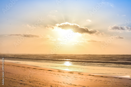 Panoramic view of the sunset, Moroccan coast, Casablanca City, Morocco © Redouane