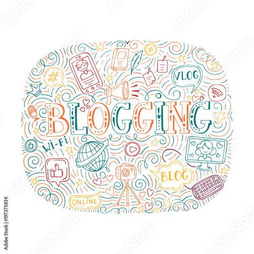 Vector blogging illustration