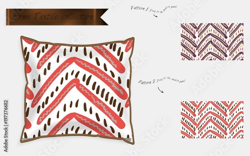 Realistic satin decorative pillow mock up