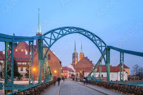 Wroclaw, Poland- View of the old town Ostrow Tumski 