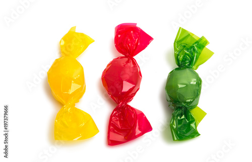 candy in wrapper isolated photo