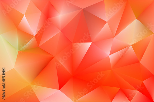 vector crumpled polygonal background composed of orange triangles.