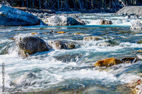 Rushing waters  Elbow Falls Provincial Recreation Area  Alberta  Canada