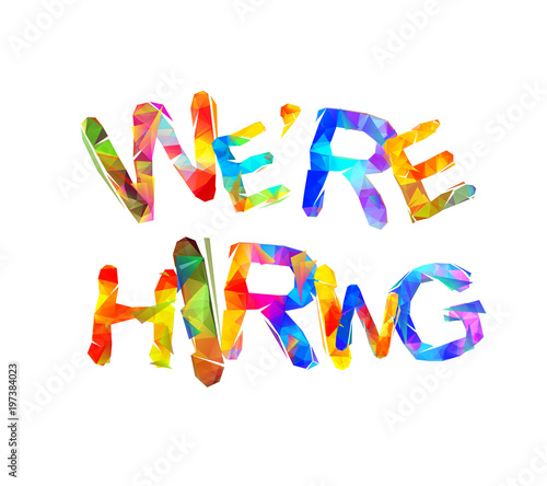 We are hiring. Triangular letters