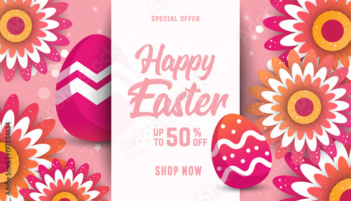  Easter sale banner background template 