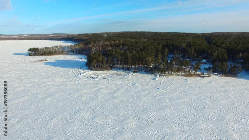 snow winter trees. woods forest landscape. beautiful nature. aerial view snow winter trees. woods forest landscape. beautiful nature. aerial view