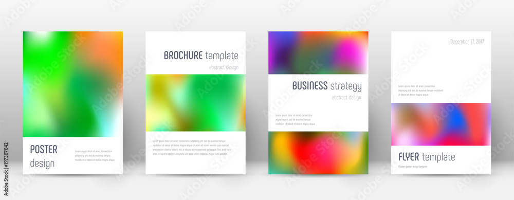 Flyer layout. Minimalistic wonderful template for Brochure, Annual Report, Magazine, Poster, Corporate Presentation, Portfolio, Flyer. Artistic colorful cover page.