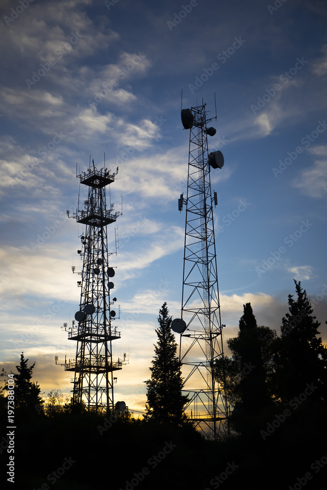 Communication Antennas Silhouettes