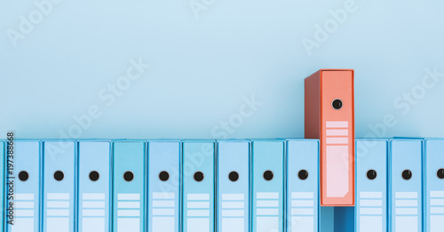 Foto Organized archive with ring binders