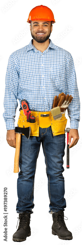 Construction worker isolated on white Construction worker isolated on white