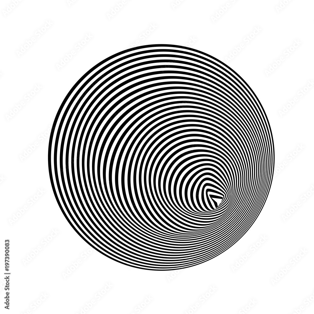 Abstract black and white striped background. Geometric pattern with visual distortion effect. Illusion of rotation. Op art. Abstract black and white striped background. Geometric pattern with visual distortion effect. Illusion of rotation. Op art.