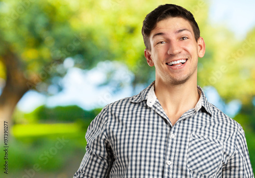 Handsome smiling young man