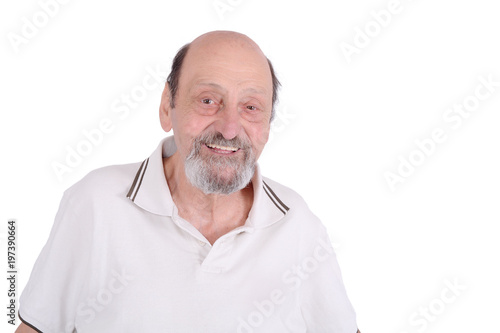Portrait of happy senior man smiling