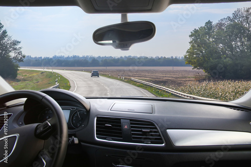 view from salon of car