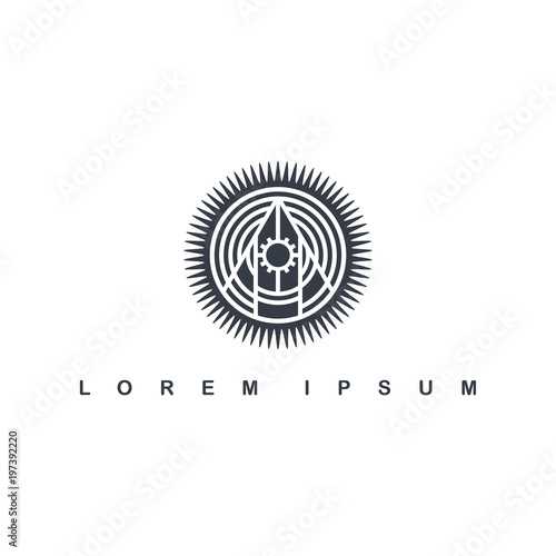 round circle native tribe sign symbol logo