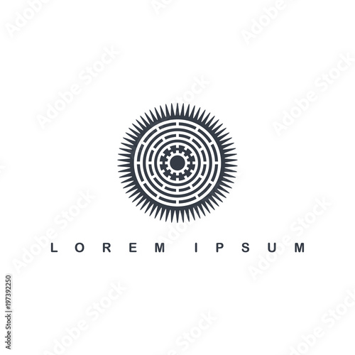 round circle native tribe sign symbol logo