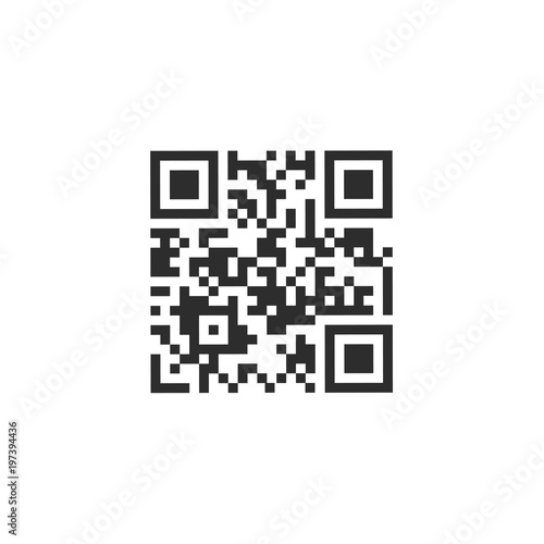 Sample Qr Code For Smartphone Scanning Icon Vector Illustration
