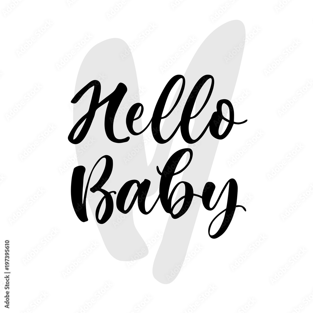 Fototapeta premium Hand lettered baby quote