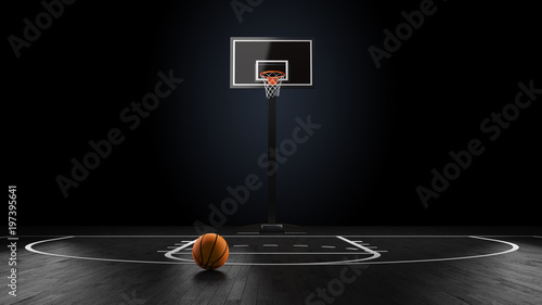 Basketball Arena with basketball ball © artegorov3@gmail