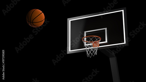 Basketball Arena with basketball ball
